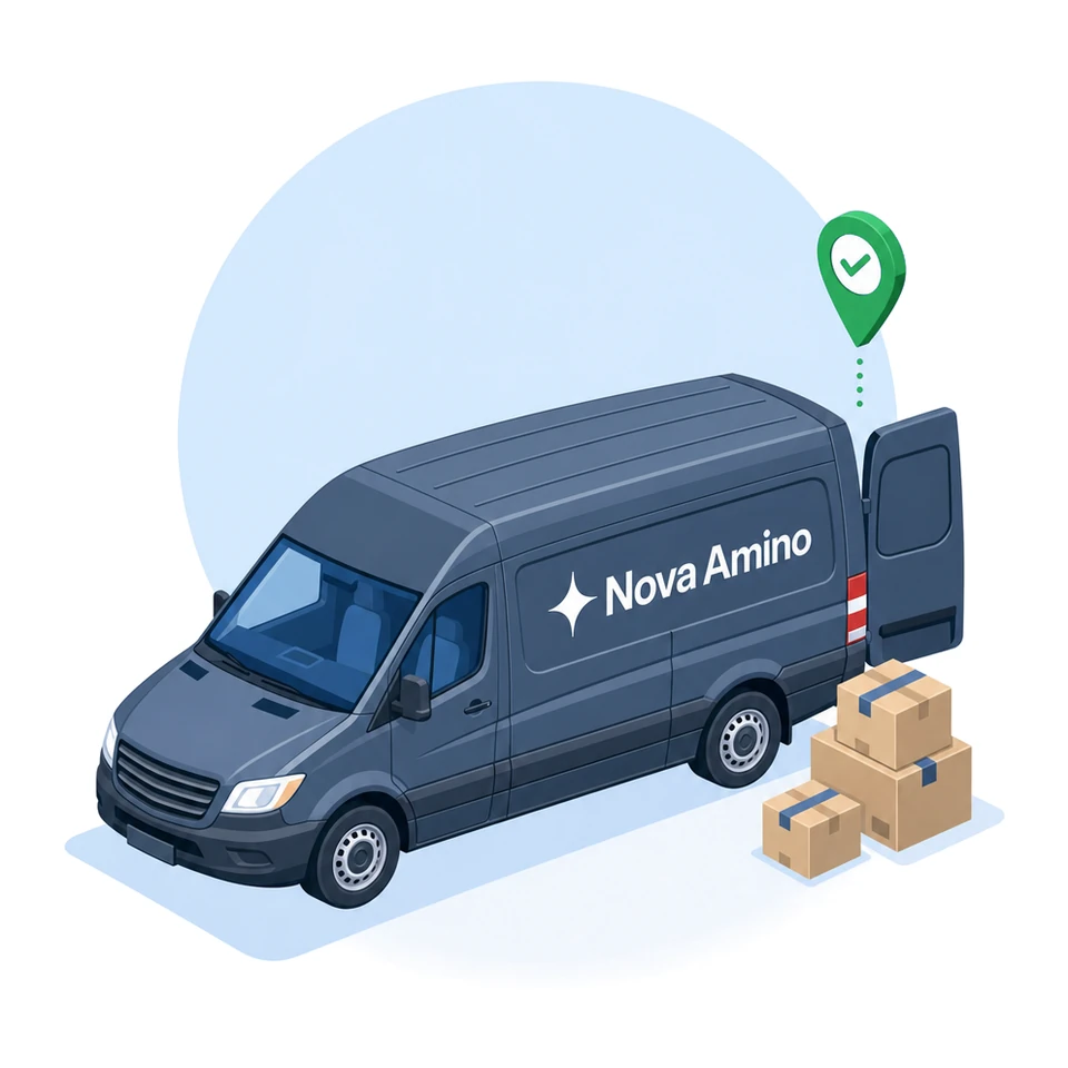 Nova Amino delivery van with parcels